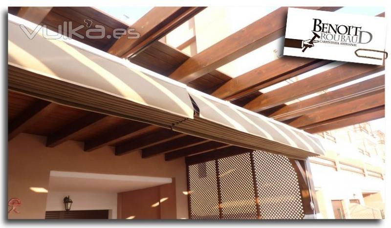 Pergola con toldo Almeria