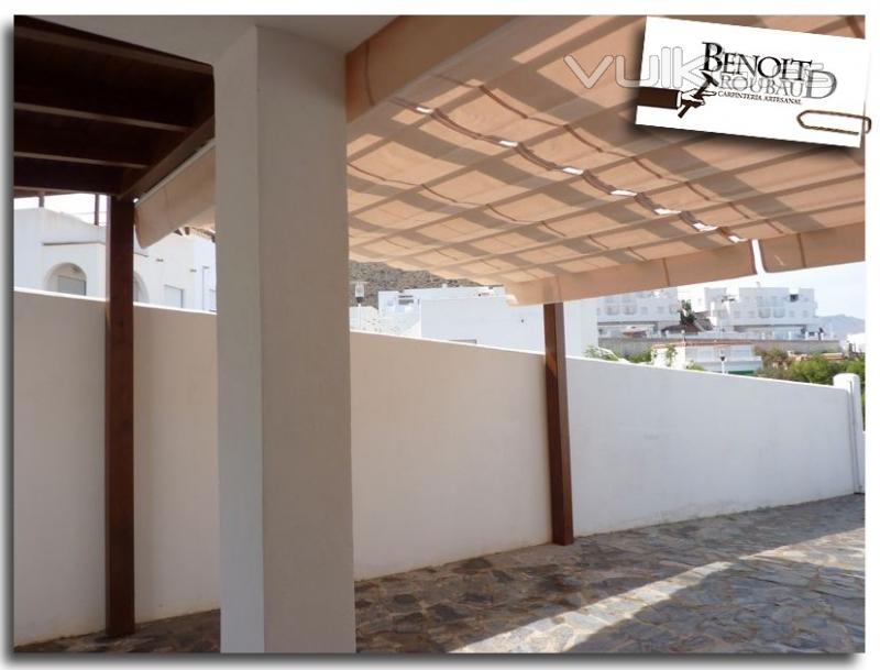 Pergola con toldo