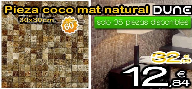 Pieza Coco mat natural 30x30 de Dune