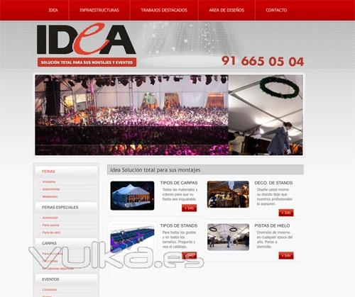 Diseño y creación web IDEA  www.carpasidea.com