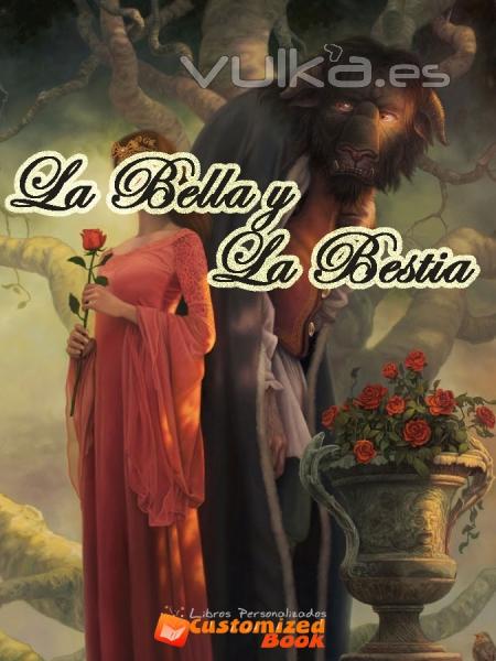 Portada de La Bella y la Bestia personalizado