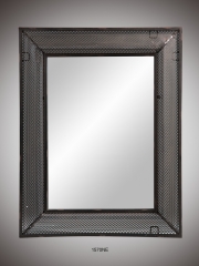 Espejo de pared en hierro negro forja