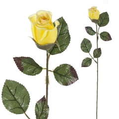 Flor artificial rosa amarilla 65 en lallimonacom (detalle 1)