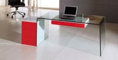 Set de oficina mod galaxy, cristal curvado 150x80 cms + cajoneras