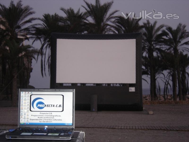 cine en la playa