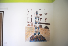 Mural decorativo en habitacion dimensiones: 1x1,5m