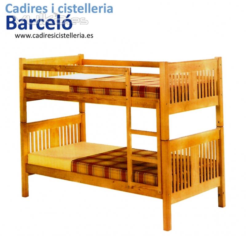 Sillas Barceló: Literas de madera. Litera de madera. Literas albergues. Mobiliario para hostelería.