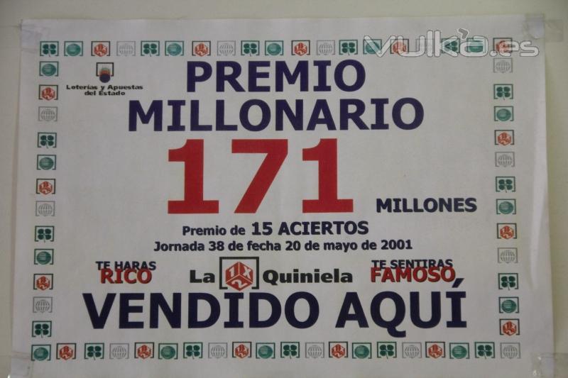 PREMIO MILLONARIO DE LA QUINIELA