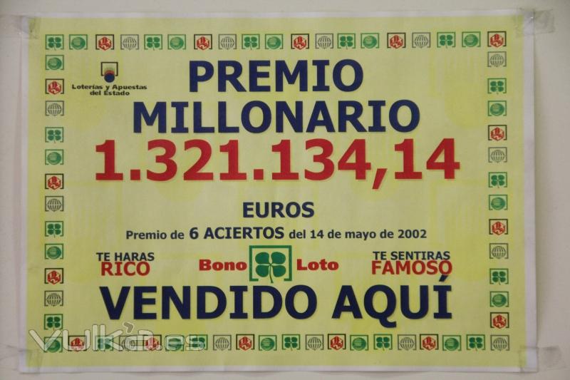 PREMIO DE 6 ACIERTOS DE LA BONO LOTO