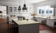 Cocina con encimera de cuarzo, modelo perlino