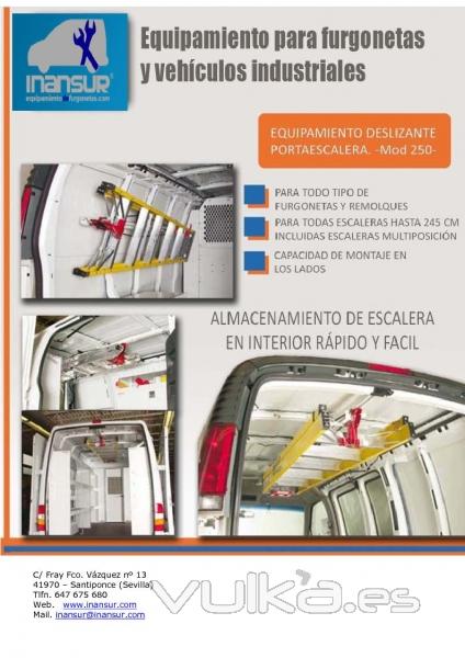 EQUIPAMIENTO DE FURGONETAS PORTAESCALERA INTERIOR