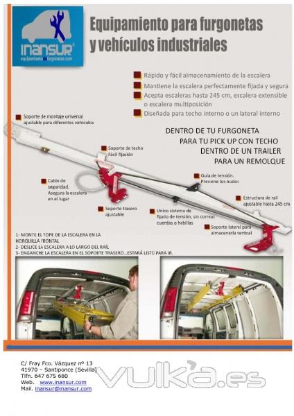 EQUIPAMIENTO DE FURGONETAS PORTAESCALERA INTERIOR