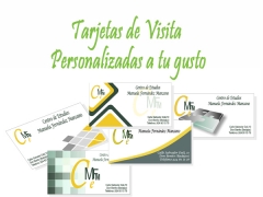 Ejemplo de opciones para una tarjeta de visitas