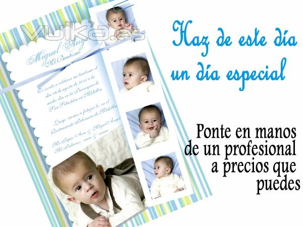 Modelo de Invitación de Bautismo personalizadas