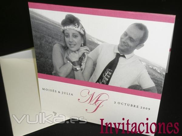 Modelo de Invitación de Boda con foto y personalizadas