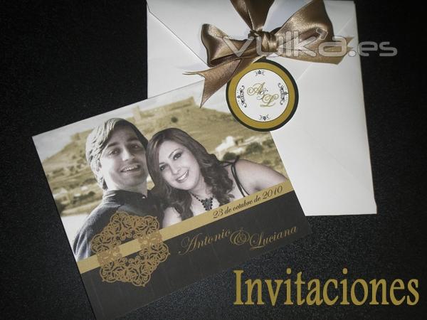 Modelo de Invitacin de Boda con foto y personalizadas