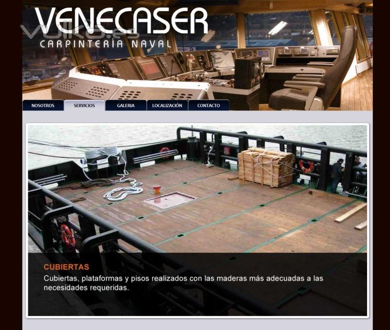 Pagina Web corporativa de Venecaser Naval