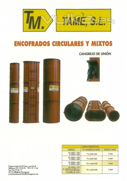 Encofrados circulares y encofrados mixtos para ejecucin de pilares, columnas y pilas de estructuras