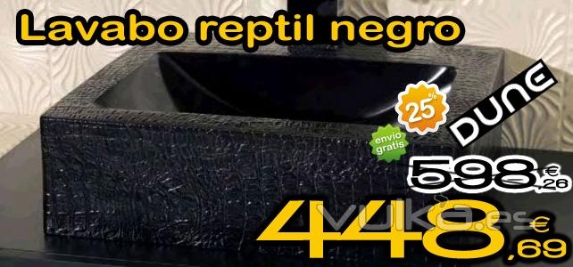 Lavabo reptil negro dune con un 25% de descuento