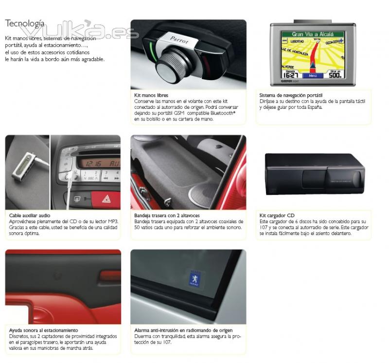 Accesorios Peugeot 107 Multimedia en tunealo.com