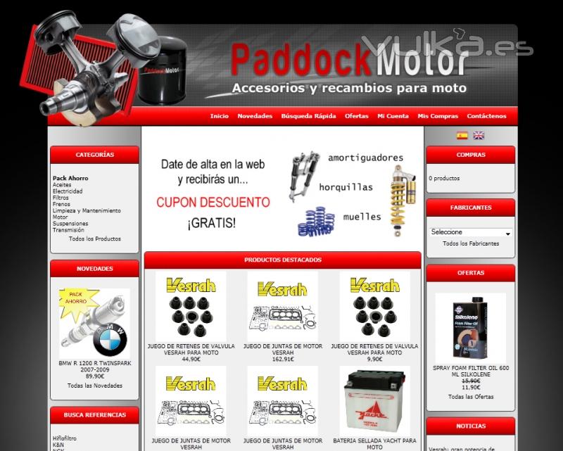 Accesorios y recambios para moto y quad