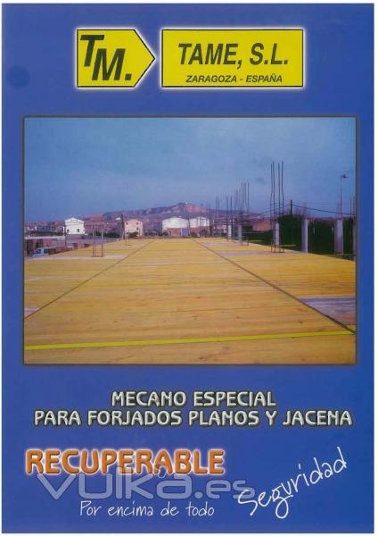 Encofrado recuperable mecano para ejecucin de forjados, jcenas. Seguro, rpido y fcil de montaje.