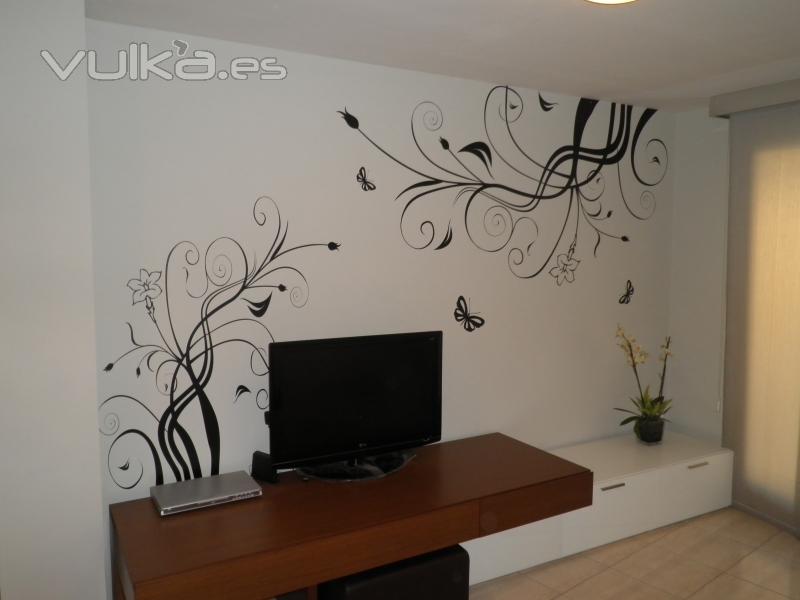 vinilo decorativo floral zaragoza www.decoraconestilo.es