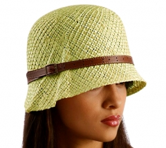 Sombrero mujer anos 20 color oliva