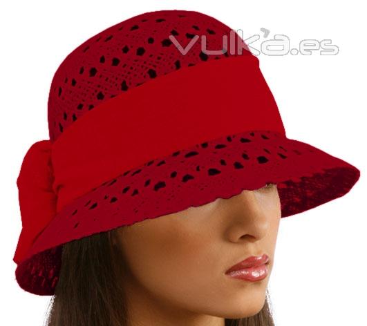 Sombrero verano color rojo