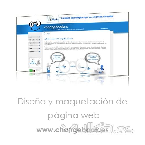 Diseo web desarrollado para una empresa dedicada al intercambio online de libros de texto. 