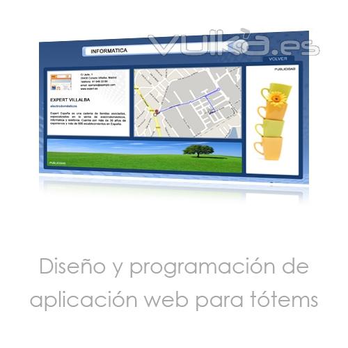 Aplicacin Web para pantalla tctil. Ttems en polgono industrial P29 Villalba.