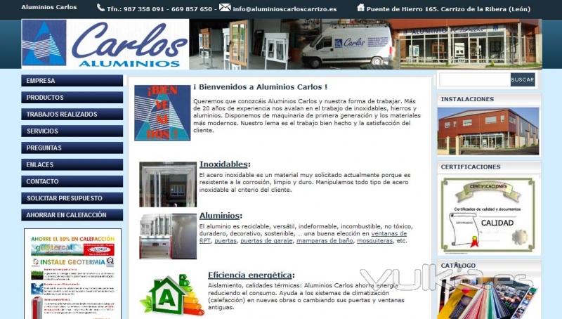 Nueva pgina web de Aluminios Carlos