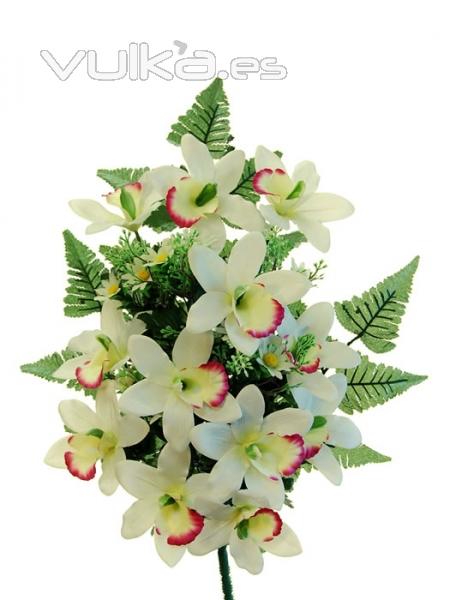 Ramos cementerio artificiales. Ramo cymbidium artificial Oasis Decor