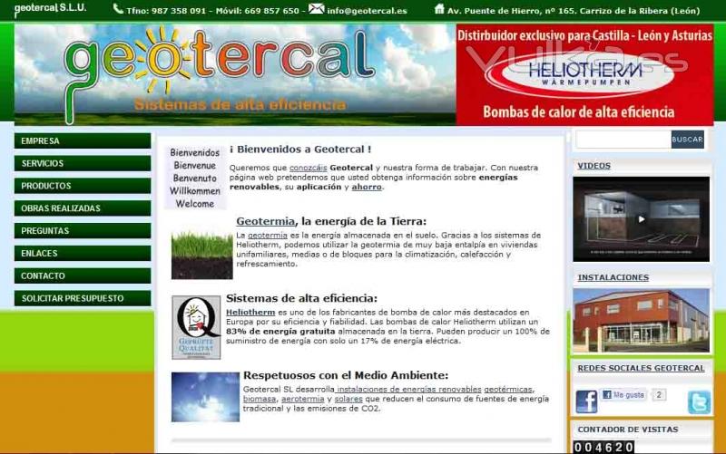 Pgina web www.geotercal.es