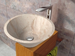 Lavabo de piedra cnico beige ref 00305 natural series
