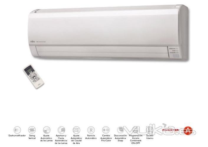 Aire Acondicionado Inverter Fujitsu Eco Flat ASY35Ui LKC en nomascalor.es