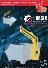 Contenedor de obra basculante para sacar escombros