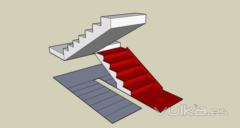 Utilizar los cartabones para la correcta colocacin de los peldaos, sencillo y prctico.