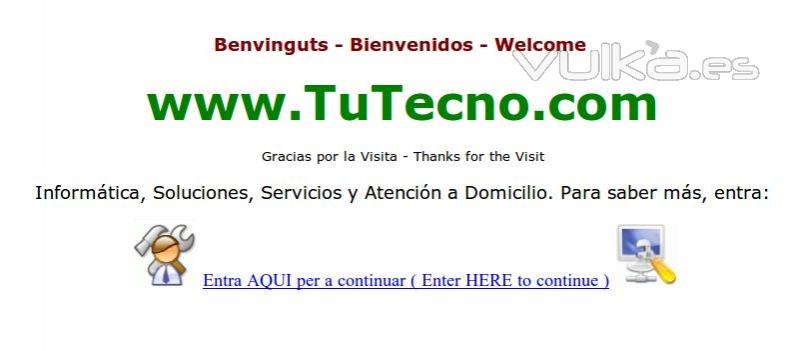 Portal Principal de www.TuTecno.com Reparacion Ordenadores Barcelona para Particulares y Empresas