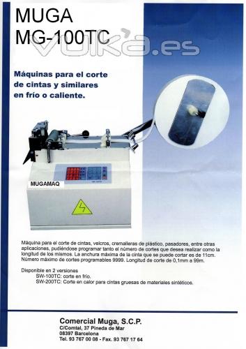 Maquina de cortar cintas, cordon , velcros, cremalleras, cordon piel, cordon electrico