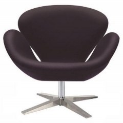 Sillon de diseno mod sw-30, cromado, tapizado color negro