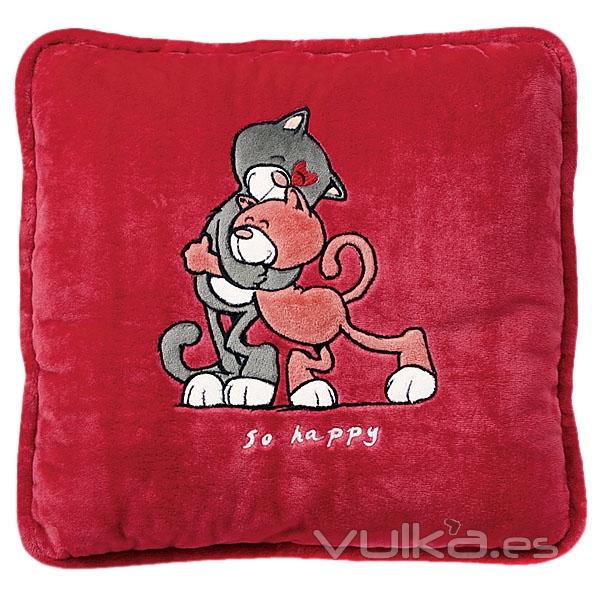 Nici love cat cojin rojo 30