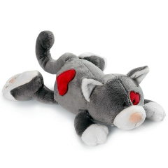 Nici love cat lying gris peluche 30 en lallimonacom