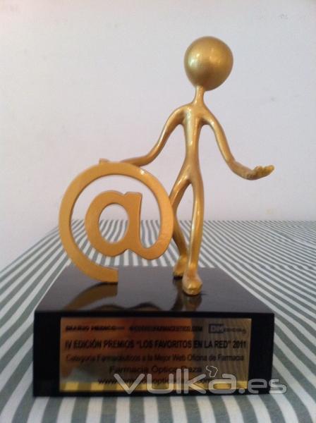 Premio otorgado a Farmacia óptcia Daza por su labor online, FAVORITOS EN LA RED 2011