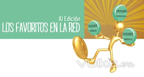 Cartel de la IV EDICIN PREMIOS FAVORITOS EN LA RED 2011, enhorabuena a todos los premiados.