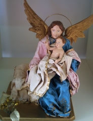Angel de la guarda, pintado a mano
