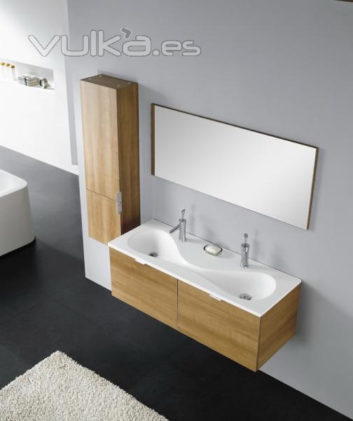 Conjunto de mueble de bao, lavabo y espejo BERLN ref_10.035