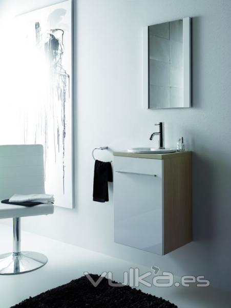 Conjunto de mueble de baño, lavabo y espejo ZURICH ref_10.001