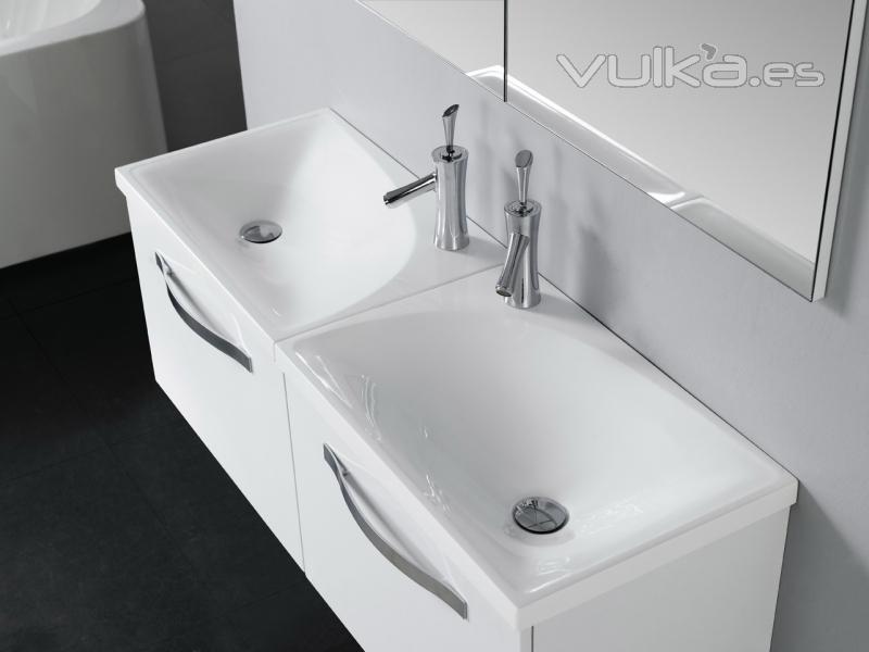 Conjunto de mueble de baño, lavabo y espejo ONTARIO ref_10.030
