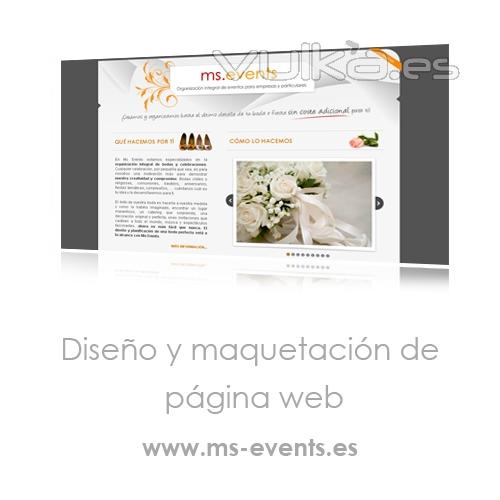 Diseño y desarrollo Web para una empresa de organización de eventos